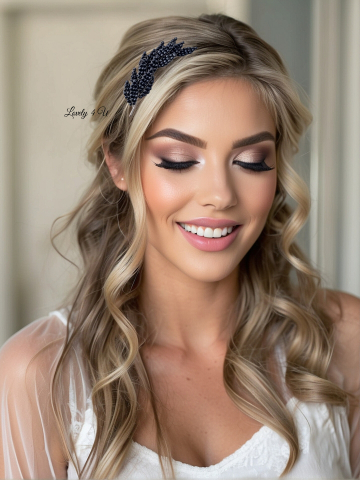 agrafe cu frunze , agrafe coc cu frunze , agrafe cu perle , frunze,  agrafe cu perle coc bleumarin, agrafe cu perle, set agrfe par , Accesoriu mic bleumarin, bijuterii minimalistă, Diadema mireasa, pieptăn bleumarin, accesoriu coc mireasa, accesorii , accesoriu păr bleumarin , accesorii [4]