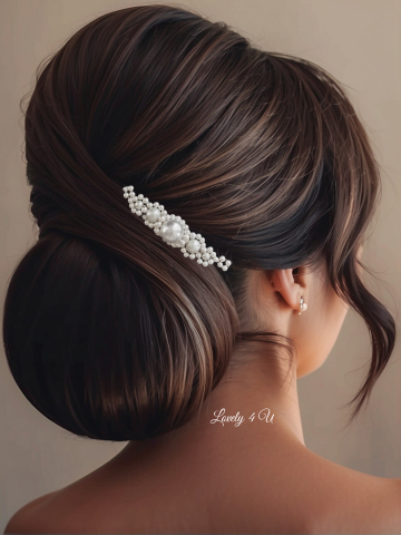 AGRAFA PAR MIREASA CU PERLE, ACCESORIU MIC MIREASA, ACCESORII MINIMALISTE PENTRU MIRESE,PIEPTAN MIREASA, DIADEMA MIREASA, ACCESORIU PAR MIREASA, ACCESORII DE PAR MIRESE, ACCESORII NUNTA, ACCESORII CU PERLE, DIADEMA CU PERLE, PIEPTAN VOAL MIREASA, BIJUTERII PAR MIREASA, CORONITA, TIARA [3]