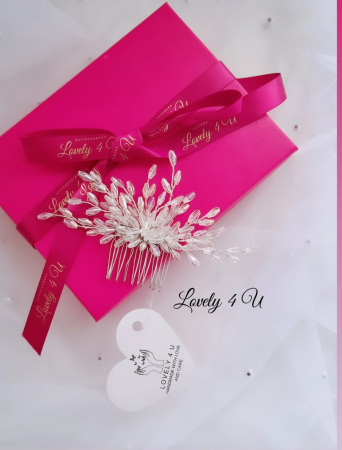 Agrafe mireasa, Agrafa mireasa, DIADEMA MIREASA, Diademe mireasa, Pieptan mireasa, Diadema cu cristale, Accesoriu par mireasa, , Bijuterii mireasa, Bijuterii par mireasa, Accesorii 2024, LOVELY 4 U [4]
