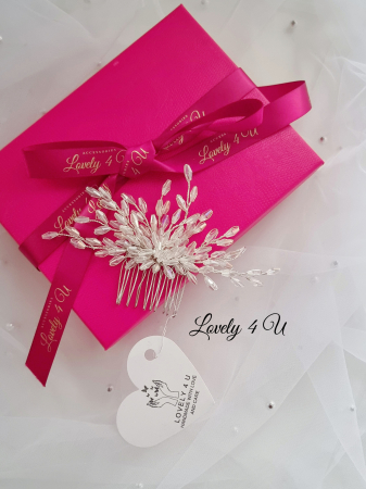 Agrafe mireasa, Agrafa mireasa, DIADEMA MIREASA, Diademe mireasa, Pieptan mireasa, Diadema cu cristale, Accesoriu par mireasa, , Bijuterii mireasa, Bijuterii par mireasa, Accesorii 2024, LOVELY 4 U [2]