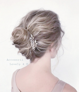 Accesoriu mic cu frunze, frunze argintii, accesoriu stil grecesc, bijuterii stil grecesc [4]