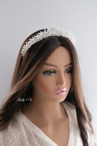 coronita finuta mireasa, coronita mireasa cu cristale, coronita fara perle, accesorii de par pentru mirese, Set coronita si cercei mireasa, tiara mireasa, diadema  coronite mirese, Diademe mireasa finute, Coronita mireasa perle, Voal si coronita mireasa, Coronita mireasa , Coronita mireasa printesa, Coronita mireasa ieftina, accesorii lovely 4  u [3]
