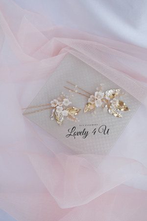 ALIA -  Set agrafe aurii cu cristale Swarovski [3]