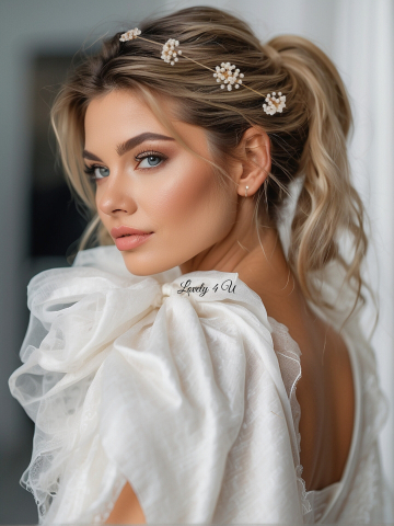 DIADEMA PAPADIE, ACCESORII PAR PAPADIE, BIJUTERII PAPADIE, AGRAFA DE PAR MIREASA, TIARA MIREASA, ACCESORII MINUMALISTE, CORONITA MIREASA, ACCESORII LOVELY 4 U, BIJUTERII NUNTA, CORDELUTA MIREASA,TIARA [8]