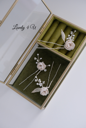 ACCESORII LOVELY 4 U, AGRAFE PAR MIREASA, AGRAFE CU FLORI MIREASA, PIN COC MIREASA, AGRAFE MIREASA, ACCESORII CU FLORI MIREASĂ, SET AGRAFE MIREASA, ACCESORII DE PĂR MIREASĂ, BIJUTERII MIREASA [4]