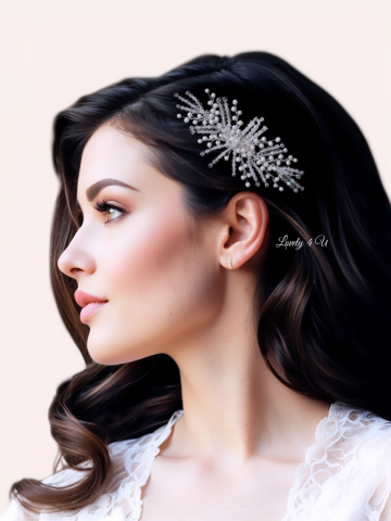 ACCESORII DE PAR MIRESE, DIADEMA CU PERLE, PIEPTAN VOAL MIREASA, BIJUTERII PAR , CORONITA, TIARA, DIADEME
