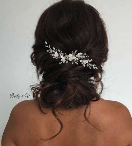 accesorii cu perle mireasă, bentiță mireasa, accesorii Lovely 4 U, bijuterii par mireasă, diadema par mireasa,Clama par, accesoriu lateral, accesoriu mireasa, accesoriu par, argintiu, auriu, bucuresti, cluj, diadema mireasa, flori, frunze, iasi, pieptene mireasa, [13]