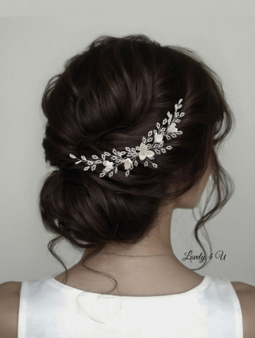 accesorii cu perle mireasă, bentiță mireasa, accesorii Lovely 4 U, bijuterii par mireasă, diadema par mireasa,Clama par, accesoriu lateral, accesoriu mireasa, accesoriu par, argintiu, auriu, bucuresti, cluj, diadema mireasa, flori, frunze, iasi, pieptene mireasa, [10]