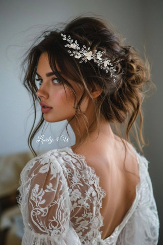accesorii cu perle mireasă, bentiță mireasa, accesorii Lovely 4 U, bijuterii par mireasă, diadema par mireasa,Clama par, accesoriu lateral, accesoriu mireasa, accesoriu par, argintiu, auriu, bucuresti, cluj, diadema mireasa, flori, frunze, iasi, pieptene mireasa, [12]