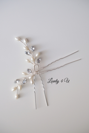 Accesorii  finute par mireasa ANGY - Agrafe coc mireasa handmade, placate cu argint, pietricele, agrafe / pin pentru fixare voal mireasaAgrafe coc mireasa, accesorii par mireasa, accesorii Lovely 4 U, bijuterii par mireasă, bijuterii mireasa, pin coc, accesorii cu perle albe, accesorii pentru mirese, nunta2023, bijuterii , agrafe , pin coc mireasa, accesorii mici coc, agrafe mici cu perle, set agrafe si cercei mireasa [4]