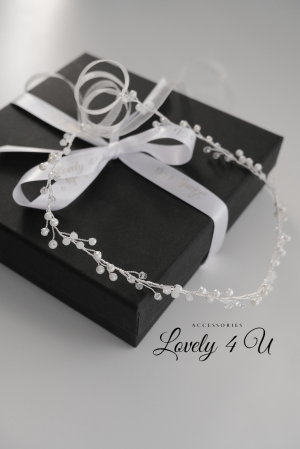 BENTITA MIREASA, DIADEMA FLEXIBILA MIREASA, ACCESORII PAR MIREASA, Accesorii LOVELY 4 U,  BENTITA  CU PERLE MIREASA, ACCESORII DE PAR MIREASA [13]
