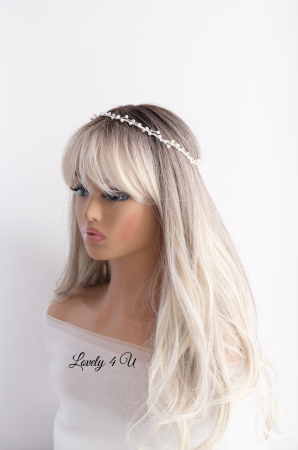 BENTITA MIREASA, DIADEMA FLEXIBILA MIREASA, ACCESORII PAR MIREASA, Accesorii LOVELY 4 U,  BENTITA  CU PERLE MIREASA, ACCESORII DE PAR MIREASA [17]