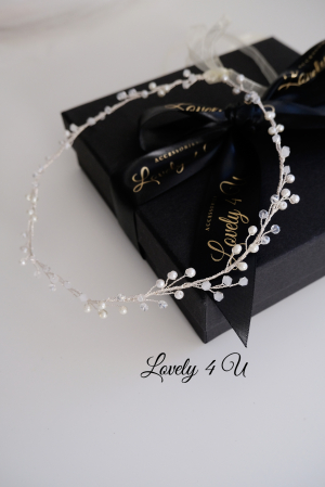BENTITA MIREASA, DIADEMA FLEXIBILA MIREASA, ACCESORII PAR MIREASA, Accesorii LOVELY 4 U,  BENTITA  CU PERLE MIREASA, ACCESORII DE PAR MIREASA [27]