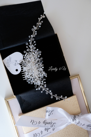 DIADEMA MIREASA, ACCESORII PAR MIREASA, DIADEME MIRESE, CORONITA MIREASA, BIJUTERII MIREASA 2023, PIEPTAN MIREASA CU CRISTALE, PIEPTAN VOAL MIREASA, AGRAFA PAR MIREASA, ACCESORII CU PIETRE, LOVELY 4 U [10]