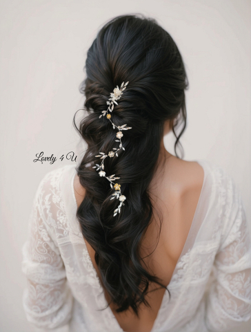 PIEPTAN MIREASA, DIADEMA MIREASA, ACCESORIU PAR MIREASA, ACCESORII DE PAR MIRESE, ACCESORII NUNTA, ACCESORII CU PERLE, DIADEMA CU PERLE, PIEPTAN VOAL MIREASA, BIJUTERII PAR MIREASA, CORONITA, TIARA [2]