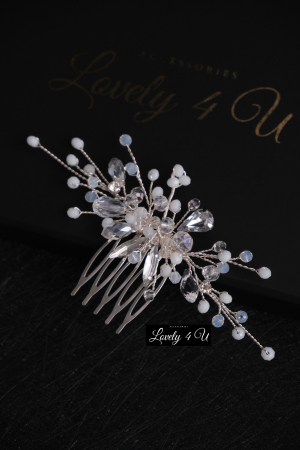 Accesorii LOVELY 4 U, Accesoriu mic, accesoriu lateral, accesorii mireasa, diadema mireasa, diadema cu cristale, pieptene de par, pieptene decorativ mireasa, pieptene mireasa, [8]