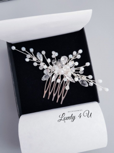 Accesorii LOVELY 4 U, Accesoriu mic, accesoriu lateral, accesorii mireasa, diadema mireasa, diadema cu cristale, pieptene de par, pieptene decorativ mireasa, pieptene mireasa, [2]