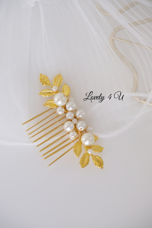 PIEPTAN MIREASA, DIADEMA MIREASA, ACCESORIU PAR MIREASA, ACCESORII DE PAR MIRESE, ACCESORII NUNTA, ACCESORII CU PERLE, DIADEMA CU PERLE, PIEPTAN VOAL MIREASA, BIJUTERII PAR MIREASA, CORONITA, TIARA [6]