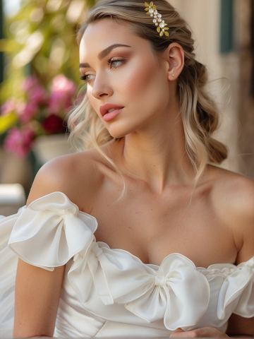 PIEPTAN MIREASA, DIADEMA MIREASA, ACCESORIU PAR MIREASA, ACCESORII DE PAR MIRESE, ACCESORII NUNTA, ACCESORII CU PERLE, DIADEMA CU PERLE, PIEPTAN VOAL MIREASA, BIJUTERII PAR MIREASA, CORONITA, TIARA [7]