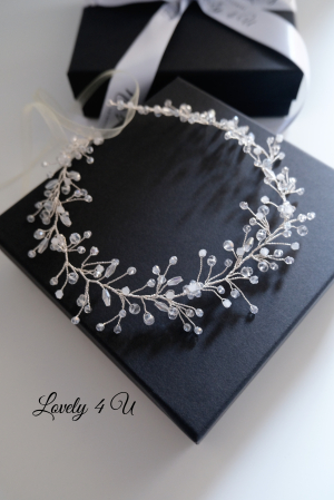 BENTITA MIREASA, DIADEMA FLEXIBILA MIREASA, ACCESORII PAR MIREASA, BENTITA  CU PERLE MIREASA, ACCESORII DE PAR MIREASA, CORONITA MIREASA, CORONITA FLEXIBILA MIREASA, BENTITE MIRESE, ACCESORII NUNTA [7]