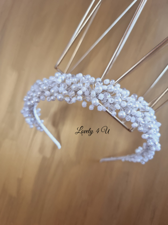 CORONITA MIREASA CU PERLE, ACCESORII DE PAR PENTRU MIRESE, CORONITA SI CERCEI MIREASA, SET DIADEMA SI CERCEI MIREASA , ACCESORII LOVELY 4 U, DIADEMA MIREASA cu perle, DIADEMA cu perle, BIJUTERII MIREASA cu perle, coronita cu pietricele, coronita mireasa cu perle, CORONITA MIREASA, ACCESORII VOAL MIREASA, Tiara CU perle MIREASĂ, TIARA MIREASA [30]