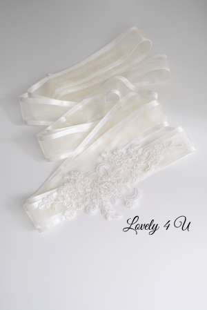 ESARFA IVORY, DEZGATIT MIREASA, ACCESORII DEZGATIT, ESARFE MIREASA, ACCESORII DE PAR MIREASA, ACCESORII LOVELY 4U, ACCESORII TALIE, BRAU MIREASA, CORDON MIREASA, TRADITIA DEZGATITUL MIRESEI, ACCESORII [3]
