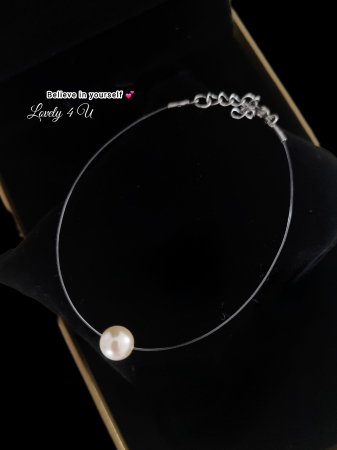 brățară cu perlă, brățară handmade, brățară Swarovski, brățară mireasă, brățară damă elegantă, brățară cu fir transparent, brățară cu perlă ivory, brățară nuntă, brățară cununie civilă, brățară simplă elegantă, brățară cadou femeie, brățară damă handmade, brățară Lovely 4 U, brățară perlă plutitoare, brățară minimalista, brățară bijuterie delicată, brățară eveniment elegant, brățară mireasă handmade, [1]