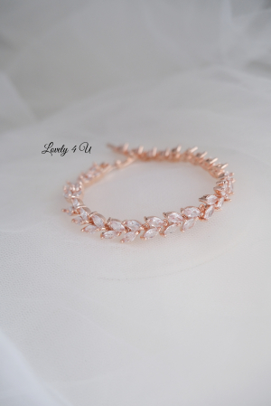 BRATARA ROSE GOLD, BRATARA ZIRCONIU CUBIC, BRATARA MIREASA, BRATARA MIRESE, BRATARA AUR ROSE GOLD, BIJUTERI ROSE GOLD, BIJUTERII MIREASA, ACCESORI MIREASA, ACCESORII NUNTA, BIJUTERI NUNTA, SET MIREASA [9]