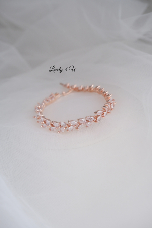 BRATARA ROSE GOLD, BRATARA ZIRCONIU CUBIC, BRATARA MIREASA, BRATARA MIRESE, BRATARA AUR ROSE GOLD, BIJUTERI ROSE GOLD, BIJUTERII MIREASA, ACCESORI MIREASA, ACCESORII NUNTA, BIJUTERI NUNTA, SET MIREASA [4]
