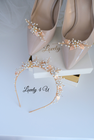 TIARA MIREASA, TIARA AURIE, TIARA CU FRUNZE, TIARA FRUNZE AURII, ACCESORII CU PERLE, ACCESORII MIREASA, CORONITA MIREASA, DIADEMA MIREASA, CORONITA CU FRUNZE AURII, PERLE, TIARA CU FLORI [7]