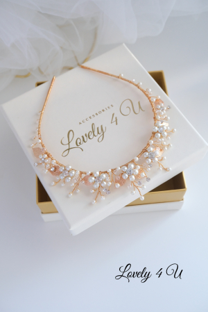 TIARA MIREASA, TIARA AURIE, TIARA CU FRUNZE, TIARA FRUNZE AURII, ACCESORII CU PERLE, ACCESORII MIREASA, CORONITA MIREASA, DIADEMA MIREASA, CORONITA CU FRUNZE AURII, PERLE, TIARA CU FLORI [3]