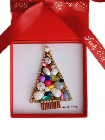 CASUAL / ACCESORII   handmade / CADOURI - BROSA BRAD , ACCESORII LOVELY 4 U, BIJUTERII LOVELY 4 U, BIJUTERII ACCESORII POM DE CRĂCIUN, BROSE ELEGANTE, CADOU CRACIUN, BIJUTERII CRACIUN, BIJUTERII, BROSE, CADOU DE LUX, ACCESORII DE LUX, IDEI CADOU