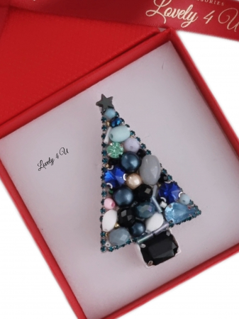 BROSA BRAD , ACCESORII LOVELY 4 U, BIJUTERII LOVELY 4 U, BIJUTERII ACCESORII POM DE CRĂCIUN, BROSE ELEGANTE, CADOU CRACIUN, BIJUTERII CRACIUN, BIJUTERII, BROSE, CADOU DE LUX, ACCESORII DE LUX, IDEI CADOU [1]