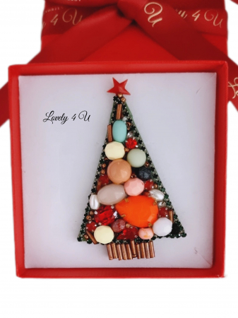 IDEI CADOURI DE CRACIUN - SET ACCESORII , BIJUTERII, BROSE PENTRU CRACIUN - BROSA BRAD , ACCESORII LOVELY 4 U, BIJUTERII LOVELY 4 U, BIJUTERII ACCESORII POM DE CRĂCIUN, BROSE ELEGANTE, CADOU CRACIUN, BIJUTERII CRACIUN, BIJUTERII, BROSE, CADOU DE LUX, ACCESORII DE LUX, IDEI CADOU
