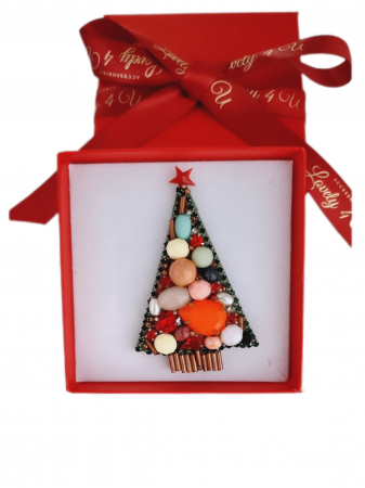 BROSA BRAD , ACCESORII LOVELY 4 U, BIJUTERII LOVELY 4 U, BIJUTERII ACCESORII POM DE CRĂCIUN, BROSE ELEGANTE, CADOU CRACIUN, BIJUTERII CRACIUN, BIJUTERII, BROSE, CADOU DE LUX, ACCESORII DE LUX, IDEI CADOU [3]