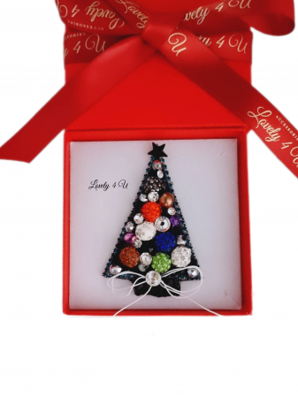 BROSA BRAD , ACCESORII LOVELY 4 U, BIJUTERII LOVELY 4 U, BIJUTERII ACCESORII POM DE CRĂCIUN, BROSE ELEGANTE, CADOU CRACIUN, BIJUTERII CRACIUN, BIJUTERII, BROSE, CADOU DE LUX, ACCESORII DE LUX, IDEI CADOU [2]