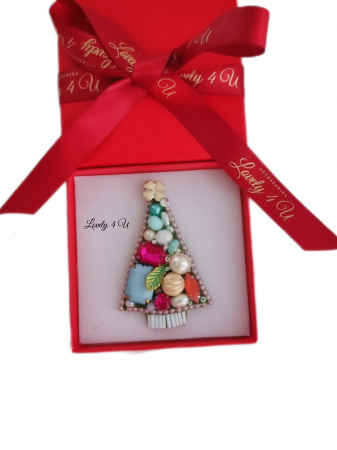 CASUAL / ACCESORII   handmade / CADOURI - BROSA BRAD , ACCESORII LOVELY 4 U, BIJUTERII LOVELY 4 U, BIJUTERII ACCESORII POM DE CRĂCIUN, BROSE ELEGANTE, CADOU CRACIUN, BIJUTERII CRACIUN, BIJUTERII, BROSE, CADOU DE LUX, ACCESORII DE LUX, IDEI CADOU
