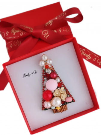 CASUAL / ACCESORII   handmade / CADOURI - BROSA BRAD , ACCESORII LOVELY 4 U, BIJUTERII LOVELY 4 U, BIJUTERII ACCESORII POM DE CRĂCIUN, BROSE ELEGANTE, CADOU CRACIUN, BIJUTERII CRACIUN, BIJUTERII, BROSE, CADOU DE LUX, ACCESORII DE LUX, IDEI CADOU