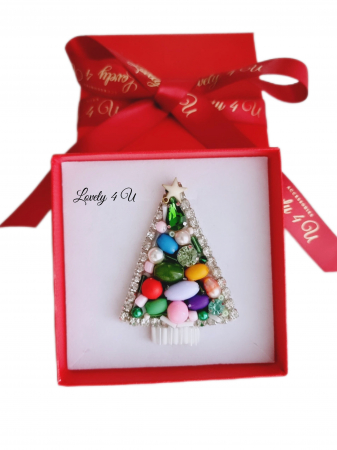 BROSE - CADOURI - BIJUTERII - BROSA BRAD , ACCESORII LOVELY 4 U, BIJUTERII LOVELY 4 U, BIJUTERII ACCESORII POM DE CRĂCIUN, BROSE ELEGANTE, CADOU CRACIUN, BIJUTERII CRACIUN, BIJUTERII, BROSE, CADOU DE LUX, ACCESORII DE LUX, IDEI CADOU