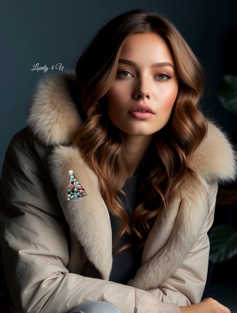 BROSA BRAD , ACCESORII LOVELY 4 U, BIJUTERII LOVELY 4 U, BIJUTERII ACCESORII POM DE CRĂCIUN, BROSE ELEGANTE, CADOU CRACIUN, BIJUTERII CRACIUN, BIJUTERII, BROSE, CADOU DE LUX, ACCESORII DE LUX, IDEI CADOU [7]