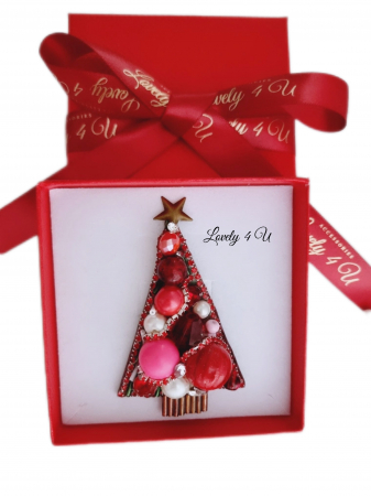 BROSE - CADOURI - BIJUTERII - BROSA BRAD , ACCESORII LOVELY 4 U, BIJUTERII LOVELY 4 U, BIJUTERII ACCESORII POM DE CRĂCIUN, BROSE ELEGANTE, CADOU CRACIUN, BIJUTERII CRACIUN, BIJUTERII, BROSE, CADOU DE LUX, ACCESORII DE LUX, IDEI CADOU