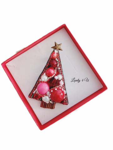 BROSA BRAD , ACCESORII LOVELY 4 U, BIJUTERII LOVELY 4 U, BIJUTERII ACCESORII POM DE CRĂCIUN, BROSE ELEGANTE, CADOU CRACIUN, BIJUTERII CRACIUN, BIJUTERII, BROSE, CADOU DE LUX, ACCESORII DE LUX, IDEI CADOU [3]