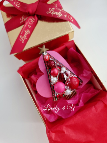 BROSA BRAD , ACCESORII LOVELY 4 U, BIJUTERII LOVELY 4 U, BIJUTERII ACCESORII POM DE CRĂCIUN, BROSE ELEGANTE, CADOU CRACIUN, BIJUTERII CRACIUN, BIJUTERII, BROSE, CADOU DE LUX, ACCESORII DE LUX, IDEI CADOU [4]