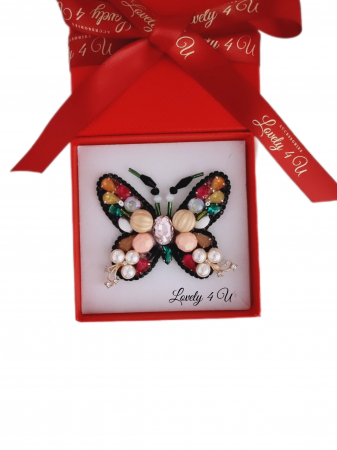 CADOU MARTISOR, CADOU 8 MARTIE, CADOU SPECIAL MAMA, BROSA FLUTURAS, BROSA CUSUTA MANUAL, BROSE HANDEMADE, FLUTURE CU PERLE, ACCESORII FLUTURAS, ACCESORII LOVELY 4 U, BIJUTERII FLUTURAS, BIJUTERII 2024 [7]