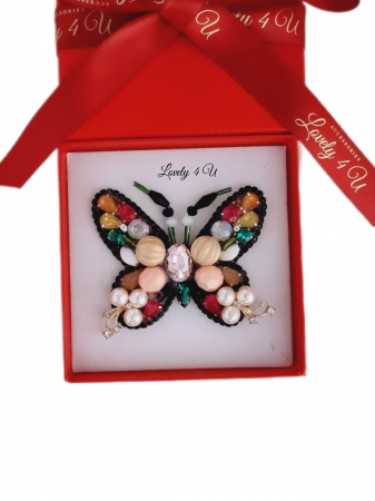 CADOU MARTISOR, CADOU 8 MARTIE, CADOU SPECIAL MAMA, BROSA FLUTURAS, BROSA CUSUTA MANUAL, BROSE HANDEMADE, FLUTURE CU PERLE, ACCESORII FLUTURAS, ACCESORII LOVELY 4 U, BIJUTERII FLUTURAS, BIJUTERII 2024 [4]