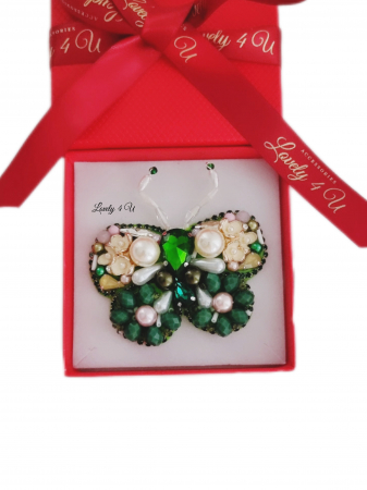 CADOU MARTISOR, CADOU 8 MARTIE, CADOU SPECIAL MAMA, BROSA FLUTURAS, BROSA CUSUTA MANUAL, BROSE HANDEMADE, FLUTURE CU PERLE, ACCESORII FLUTURAS, ACCESORII LOVELY 4 U, BIJUTERII FLUTURAS, BIJUTERII 2024 [1]