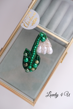 bijuterii ghiocel, bijuterii 2023, accesorii Lovely 4 U,brosa ghiocel, broșă ghiocel, brose ghiocel, broșe [4]
