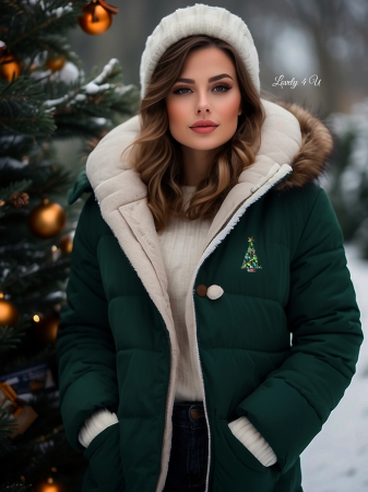 BROSA BRAD , ACCESORII LOVELY 4 U, BIJUTERII LOVELY 4 U, BIJUTERII ACCESORII POM DE CRĂCIUN, BROSE ELEGANTE, CADOU CRACIUN, BIJUTERII CRACIUN, BIJUTERII, BROSE, CADOU DE LUX, ACCESORII DE LUX, IDEI CADOU [1]