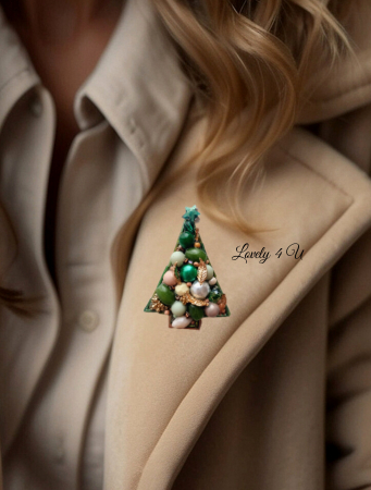 BROSE - CADOURI - BIJUTERII - BROSA BRAD , ACCESORII LOVELY 4 U, BIJUTERII LOVELY 4 U, BIJUTERII ACCESORII POM DE CRĂCIUN, BROSE ELEGANTE, CADOU CRACIUN, BIJUTERII CRACIUN, BIJUTERII, BROSE, CADOU DE LUX, ACCESORII DE LUX, IDEI CADOU
