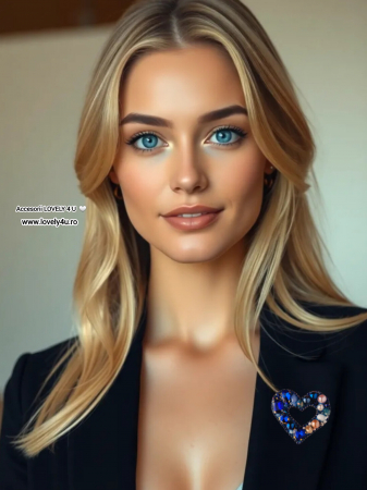 bijuterii elegante, cadou simbolic, broșă versatilă, broșă inimă cu energie pozitivă, broșă talisman, broșă specială, bijuterii cu mesaj motivațional, broșă statement cu pietre, broșă inimă Lovely 4 U, broșă inspirațională, broșă inimă de lux cu cristale, broșă artizanală, broșă cu perle și cristale, bijuterii damă, bijuterii rafinate, accesorii statement, cadouri elegante pentru femei. [1]